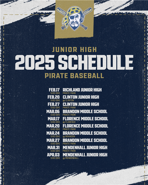 Jr High Baseball Schedule